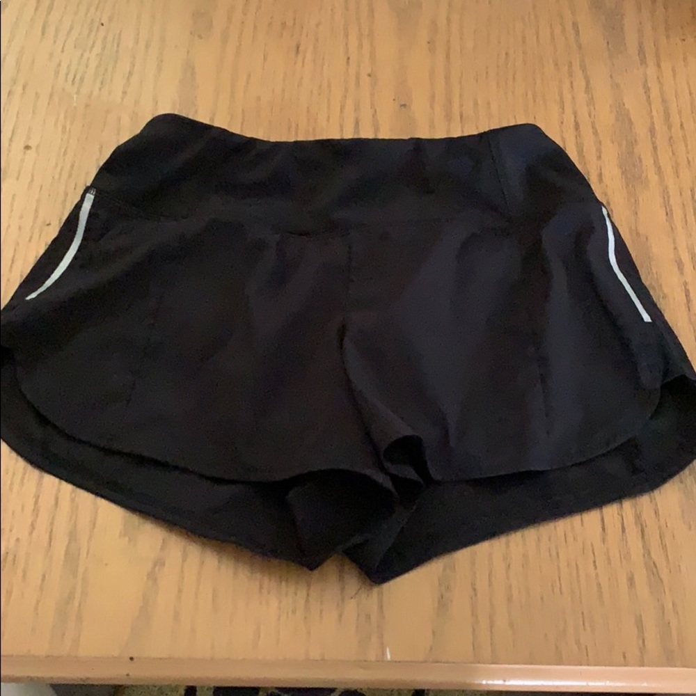 Athleta Black Nylon Shorts w/Pantie XS